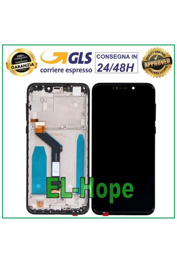 LCD-DISPLAYRAHMEN FÜR MOTOROLA MOTO ONE P30 PLAY XT1941 TOUCHSCREEN SCHWARZES GLAS