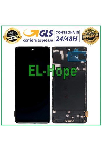 OLED-LCD-DISPLAY + RAHMEN FÜR SAMSUNG GALAXY A71 SM A715 A715F TOUCHSCREEN-GLAS