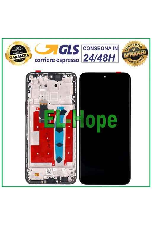 DISPLAYRAHMEN FÜR HONOR X8 4G TFY-LX1 TFY-L026 TFY-L036 TOUCHSCREEN SCHWARZGLAS
