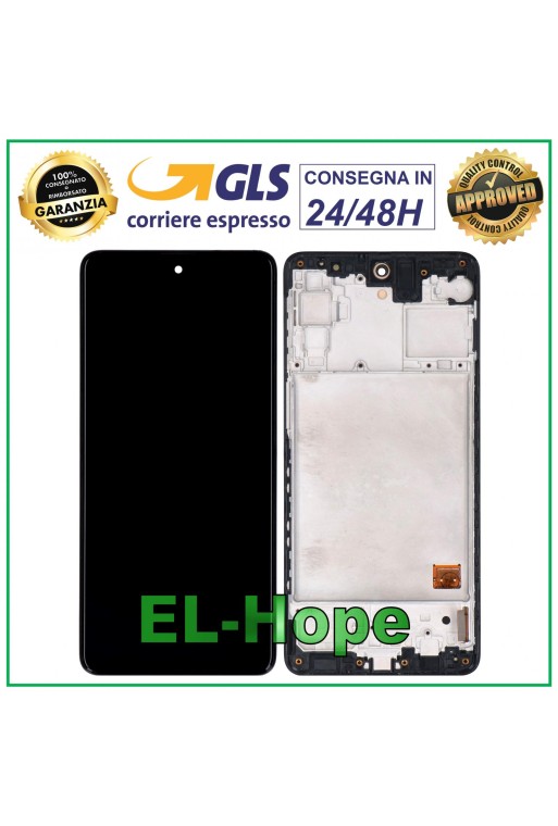 OLED-LCD-DISPLAY + RAHMEN FÜR SAMSUNG GALAXY M31S SM M317 F/FN TOUCHSCREEN-GLAS