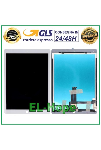 LCD-DISPLAY + TOUCHSCREEN FÜR APPLE IPAD PRO 12,9  A1584 A1652 WEISSES GLAS