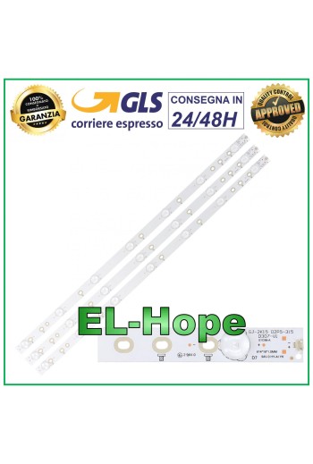 KIT 3 LED-STREIFEN FÜR PHILIPS TV GJ-2K15 D2P5-315 D307-V1 32PFT 32PHH4 