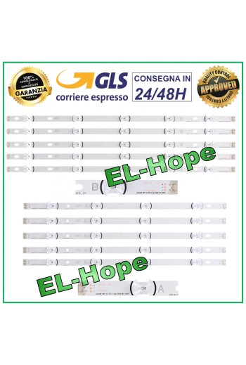 KIT 10 LED-STREIFEN FÜR LG 50  TV LB162 (A) - LB163 (B) INNOTEK DRT 3.0