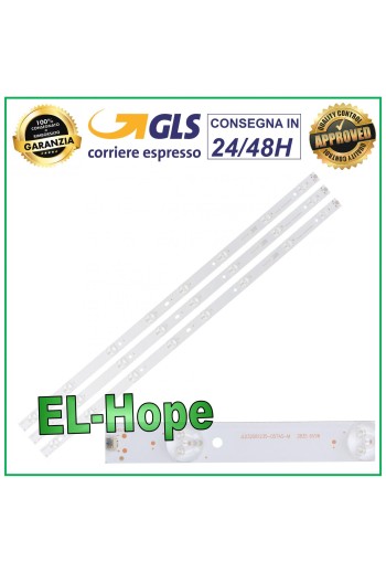 3er-Set mit 8 LED-Streifen für 32-Zoll-Fernseher TCL JLD32081235-057AS-M H32B3803 H32B380B