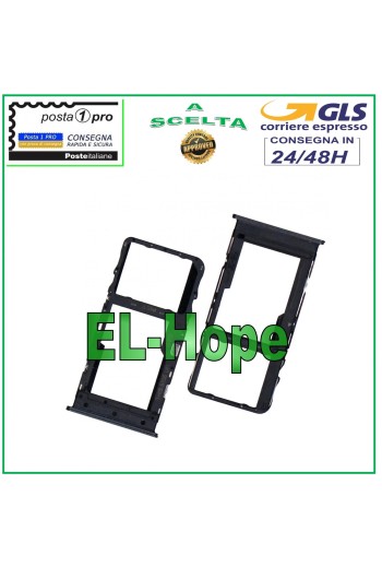 SLOT CART FACH NANO SIM MICRO SD KARTE TCL 10 10L T770H T770B SCHWARZES GEHÄUSE