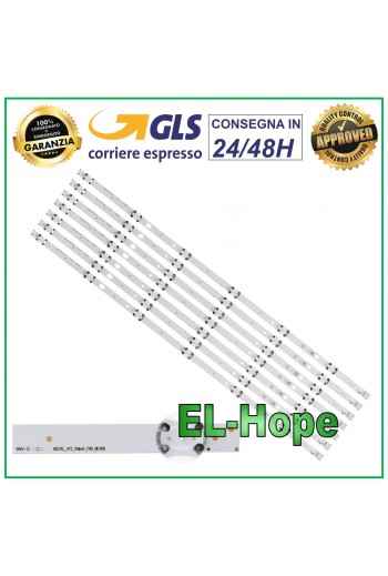 KIT 7 6 LED-STREIFEN FÜR TV 55 POLAROID AGS45994 / P55FS0756A / P55US0756A 