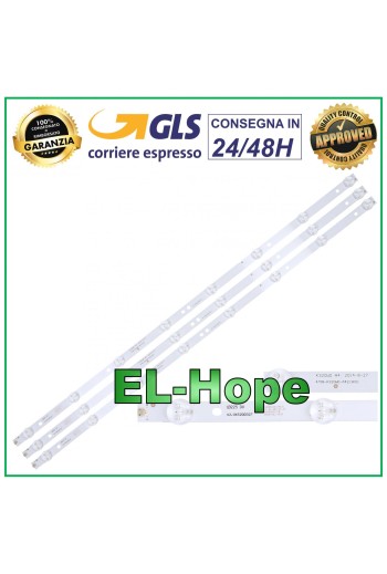 KIT 3 STREIFENLEISTEN 8 LED-TV 32 PHILIPS 4708-K320WD 32PFL3045 - TCL LE32D59 618mm