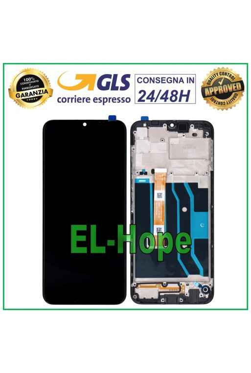 LCD-DISPLAY + RAHMEN FÜR OPPO REALME NARZO 30A RMX3171 TOUCHSCREEN SCHWARZES GLAS LCD-DISPLAY + RAHMEN FÜR OPPO REALME NARZO 30A RMX3171 TOUCHSCREEN SCHWARZES GLAS