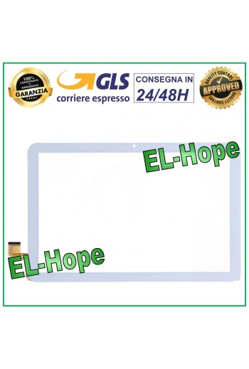 TOUCHSCREEN-GLAS MEDIACOM SMARTPAD IYO 10 M-SP1HY4G M-SP1IY4G ORIGINAL WEISS
