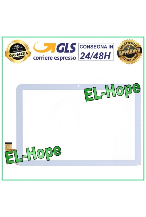 TOUCHSCREEN-GLAS MEDIACOM SMARTPAD IYO 10 M-SP1HY4G M-SP1IY4G ORIGINAL WEISS