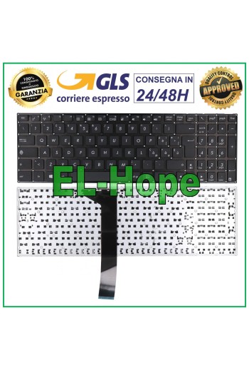 ITALIENISCHE TASTATUR FÜR ASUS NOTEBOOK K550J K550JF K550VX R510C R510J FX550V SCHWARZ