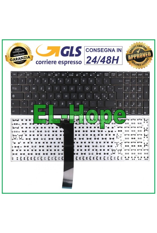 ITALIENISCHE TASTATUR FÜR ASUS NOTEBOOK K550J K550JF K550VX R510C R510J FX550V SCHWARZ