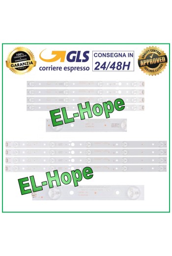 KIT 8 LED-LEISTEN FÜR LG 43  TV CRH-A4330300104L6CNREV10 CRH-A4330300105R6CNREV10