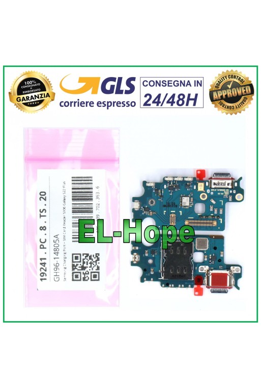 SIM-LESER-LADEDOCK ORIGINALSERVICE SAMSUNG GALAXY S22+ PLUS SM-S906 SIM-LESER-LADEDOCK ORIGINALSERVICE SAMSUNG GALAXY S22+ PLUS SM-S906