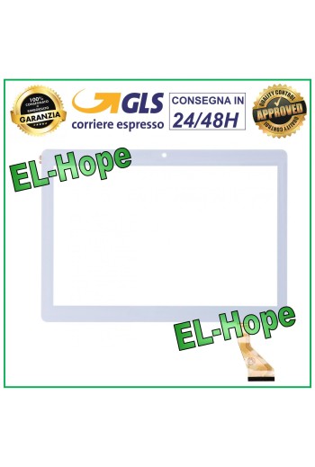 TOUCHSCREEN-GLAS PHABLET FLACH CODE KINGVINA-PG1026-FPC 10,1  WEISS DOPPELSEITIG KLEBEND