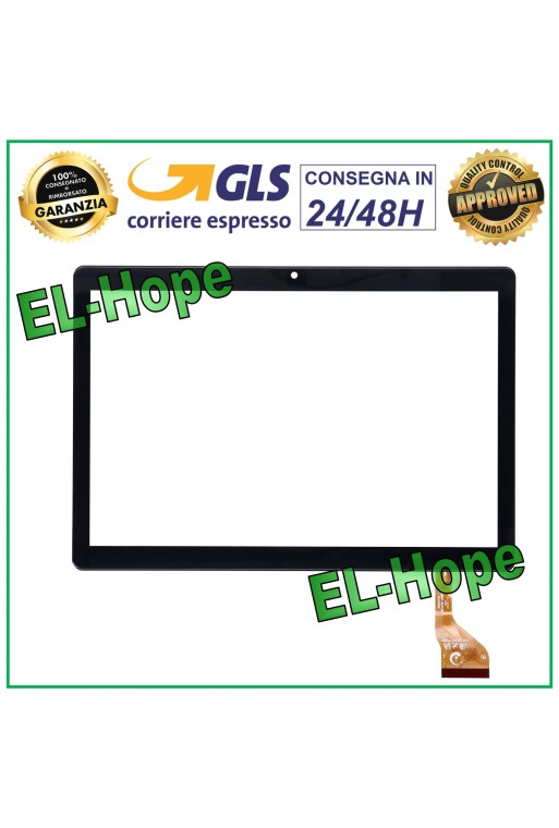TOUCHSCREEN-GLAS YESTEL X7 FLAT FLEX CODE HZYCTP-102044 10,1 SCHWARZ DOPPELSEITIG KLEBEND