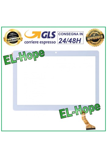 TOUCHSCREEN-GLAS LAMZIEN FLACH CX-1096A1-FPC276-V02 10,1  WEISS DOPPELSEITIG KLEBEND