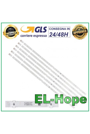 KIT 6 8 LED-STREIFEN FÜR TV 65 TCL 65A620U / 65D6 / 65DP600 / 65L2 / 65P65US