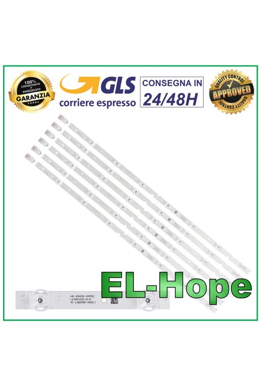 KIT 6 8 LED-STREIFEN FÜR TV 65 TCL 65A620U / 65D6 / 65DP600 / 65L2 / 65P65US