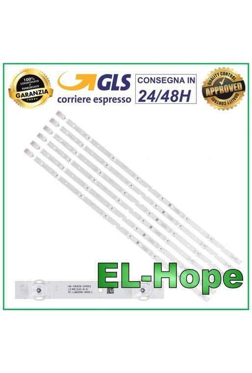 KIT 6 8 LED-STREIFEN FÜR TV 65 TCL 4C-LB6508-HR01J / LVU650NDEL / 65EP640 / 
