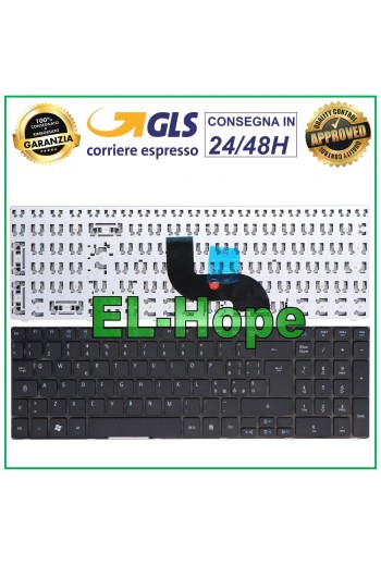 ITA-TASTATUR FÜR NOTEBOOK PACKARD BELL EASYNOTE MS2290 TM85 TM97 TM98 TM99 SCHWARZ