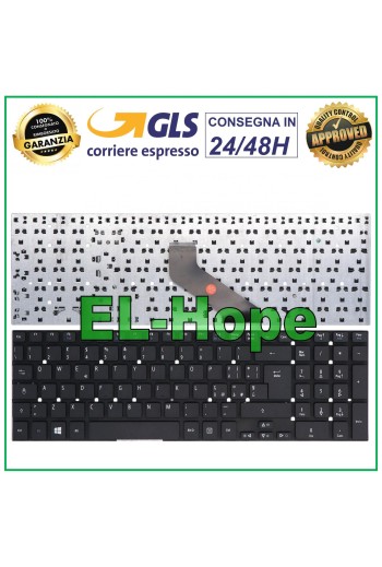 ITALIENISCHE TASTATUR FÜR NOTEBOOK ACER ASPIRE V3-572 V3-572G SERIE E1 E5 V3 V5 SCHWARZ