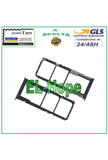 Slot Cart Fach Nano SIM SD Karte XIAOMI Redmi Note 9 Pro Max M2003J6B1 Schwarz