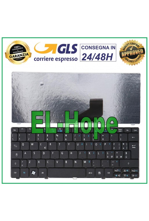 ITA-TASTATUR FÜR ACER ASPIRE ONE 521 522 532 533 532H D255 D260 SCHWARZES NOTEBOOK
