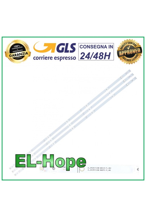 KIT 3 BARS 7 LED-TV 42  HISENSE JL.D42571330-003FS-M_V01 HD425V1U51 H43BE7000