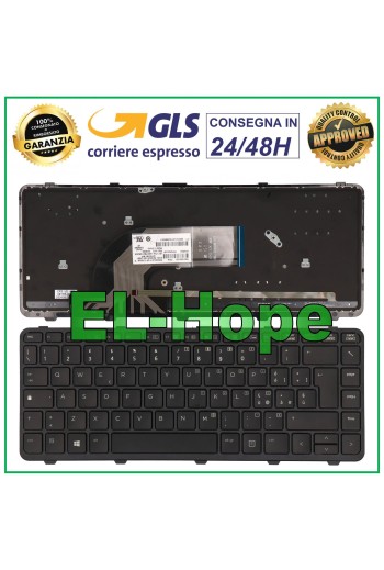 ORIGINAL ITALIENISCHE TASTATUR + RAHMEN NOTEBOOK HP PROOBOK G1 G2 430 440 445 SCHWARZ