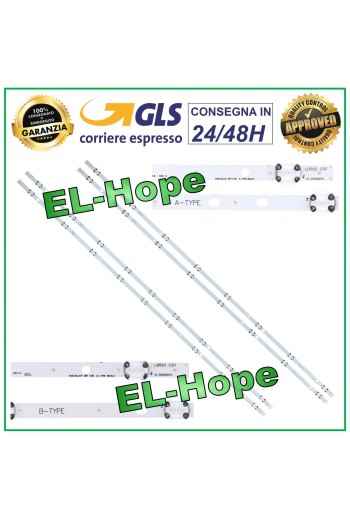 KIT 4 LED-STREIFEN FÜR TV 43 TOSHIBA 43LV3A63DB DRT UHD LB582 LB583