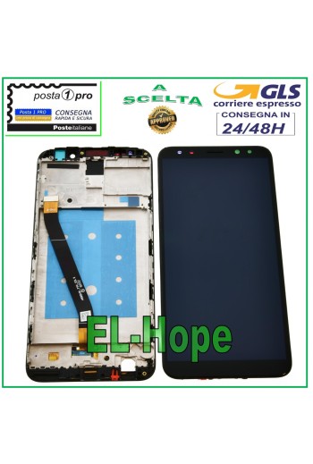 LCD-DISPLAYRAHMEN FÜR HUAWEI MATE 10 LITE RNE-L01 L21 NOVA 2i TOUCHSCREEN SCHWARZ