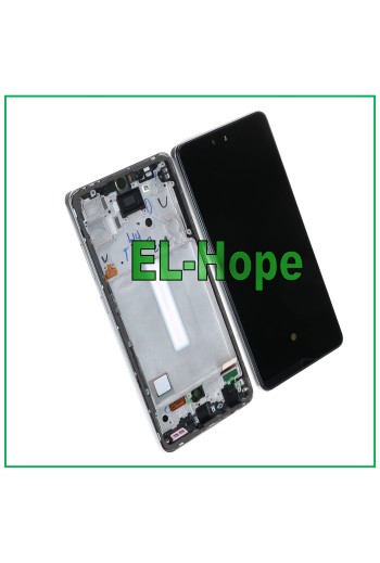 OLED-LCD-DISPLAY x SAMSUNG GALAXY A52 5G 2021 SM-A525F A526B TOUCH-RAHMEN WEISS