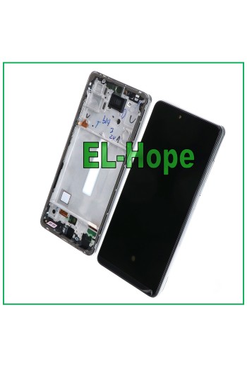 OLED-LCD-DISPLAY x SAMSUNG GALAXY A52 5G 2021 SM-A525F A526B TOUCH-RAHMEN WEISS