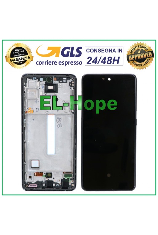 OLED-LCD-DISPLAY FÜR SAMSUNG GALAXY A52 5G 2021 SM-A525F A526B TOUCH-RAHMEN SCHWARZ