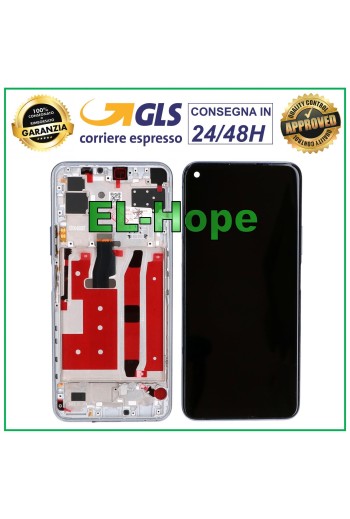 DISPLAYRAHMEN TOUCHSCREEN FÜR HUAWEI P40 LITE 5G CDY-NX9A GLASBILDSCHIRM SILBER