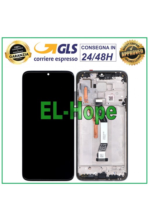 LCD-DISPLAY + RAHMEN FÜR XIAOMI REDMI NOTE 8 PRO M1906G7G TOUCHSCREEN SCHWARZES GLAS