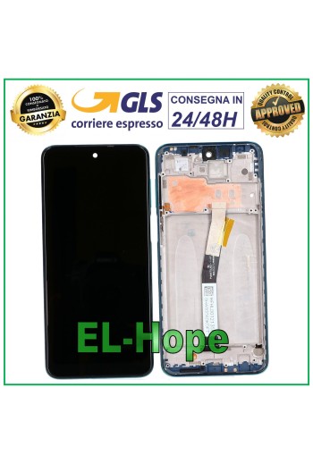 TOUCH-LCD-DISPLAYRAHMEN FÜR XIAOMI REDMI NOTE 9 PRO /9 PRO MAX / 9S M2003J6 BLAU