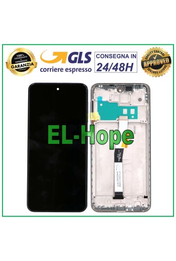 LCD-DISPLAY FÜR XIAOMI REDMI NOTE 10 LITE TOUCHSCREEN SILBERRAHMENBILDSCHIRM