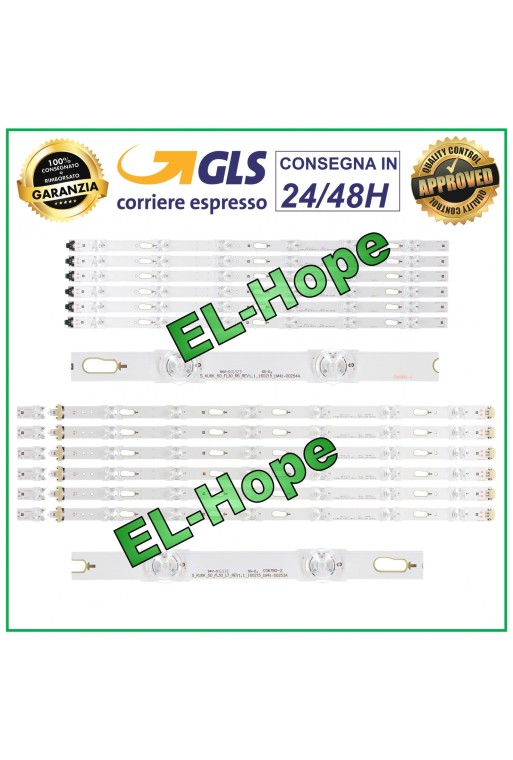 KIT 12 LED-LEISTEN FÜR 50  SAMSUNG TV S-KU6K-50-FL30- RL BN96-39657A BN96-39658A