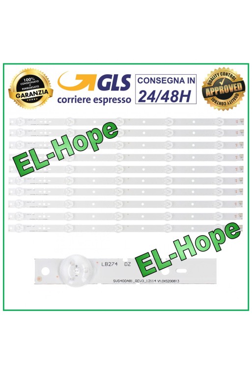 KIT 10 LED TV-STREIFEN 40  SONY SVG400A81-REV3-121114 KDL40R450A KDL40R473A