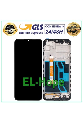 LCD-DISPLAY + RAHMEN FÜR OPPO REALME 5i RMX2030 RMX2032 TOUCHSCREEN SCHWARZES GLAS