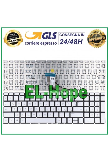 ITA-TASTATUR FÜR NOTEBOOK HP 15-DW 15-DW2023NL 15-DW0070NL 15-DW1076NL SILBER