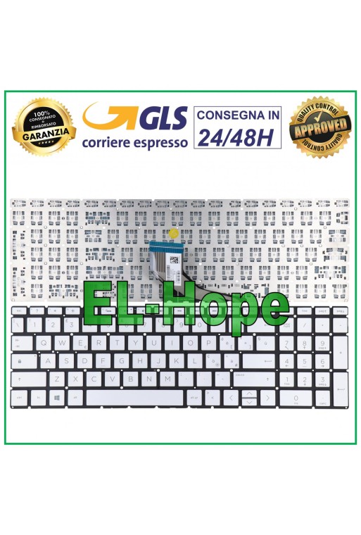 ITA-TASTATUR FÜR NOTEBOOK HP 15-DW 15-DW2023NL 15-DW0070NL 15-DW1076NL SILBER