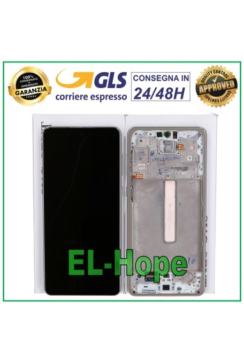 ORIGINAL LCD-TOUCH-DISPLAY SAMSUNG GALAXY A73 5G 2022 SM A736 B RAHMEN WEISS