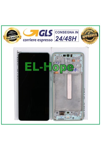 100 % ORIGINAL LCD-TOUCH-DISPLAY SAMSUNG GALAXY A73 5G SM-A736 GRÜNER RAHMEN