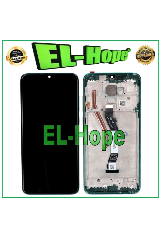 TOUCH-LCD-DISPLAYRAHMEN FÜR XIAOMI REDMI NOTE 8 PRO M1906G7G GRÜNES GLAS