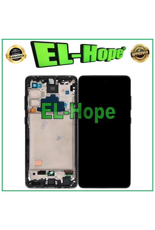 TFT-DISPLAY + RAHMEN FÜR SAMSUNG GALAXY A72 SM A725 A726 TOUCHGLASBILDSCHIRM SCHWARZ