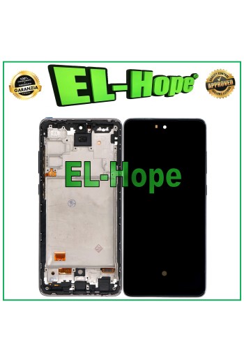 OLED-LCD-DISPLAY + RAHMEN FÜR SAMSUNG GALAXY A72 SM A725 A726 TOUCH SCHWARZES GLAS