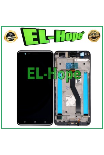 LCD-DISPLAYRAHMEN FÜR ASUS Zenfone 3 Zoom ZE553KL Z01HD TOUCHSCREEN SCHWARZES GLAS